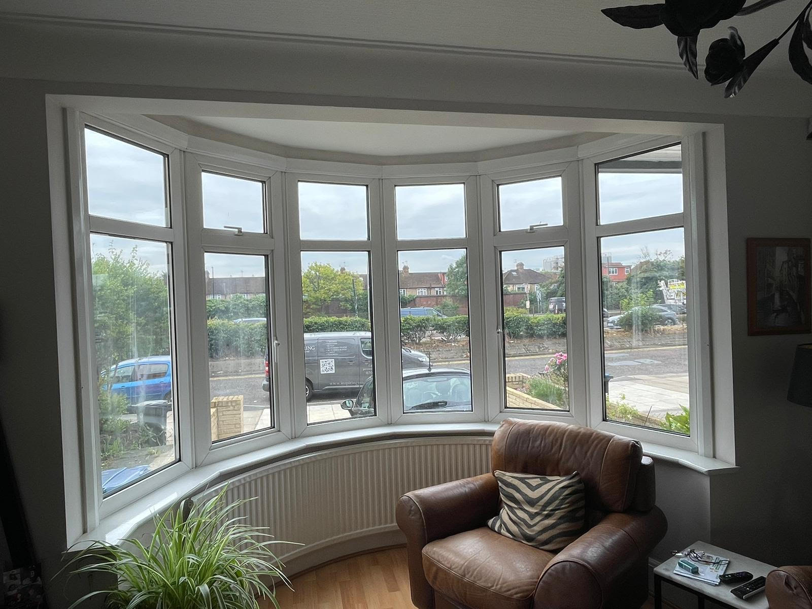 bay window before shutters are fitted in North London